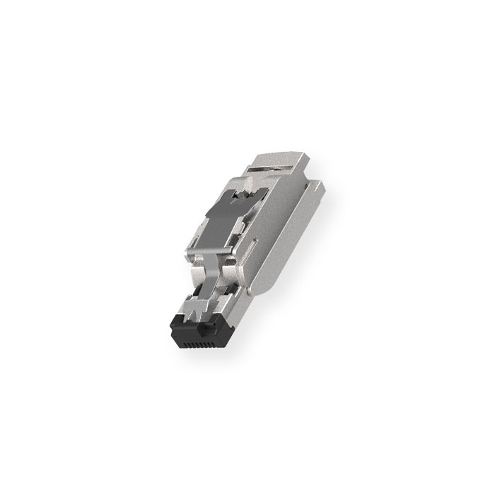 RJ45 Ethernet Cat.6a 10Gbps、Insulation displacement  connection technology、Metal shielding 、0CF181 