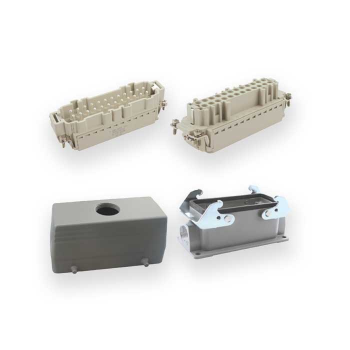 HE series 24 circuits 500V,16A、Shrapnel crimping、Surface ejection、09124104225