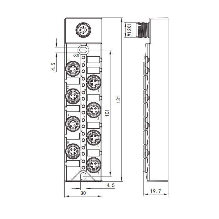 M8 interface、IO-Link Hub、8 DI、PNP、00B211