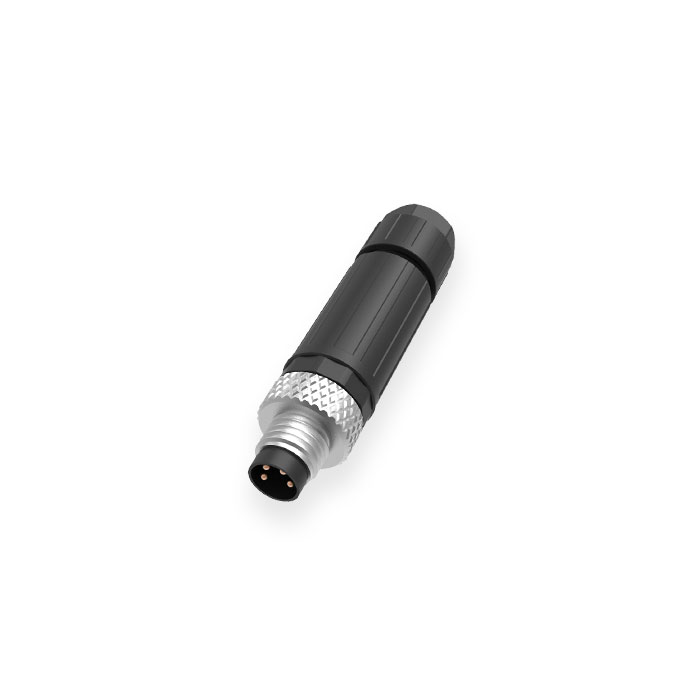 M8 4Pin、公头直型、螺钉连接、63F121