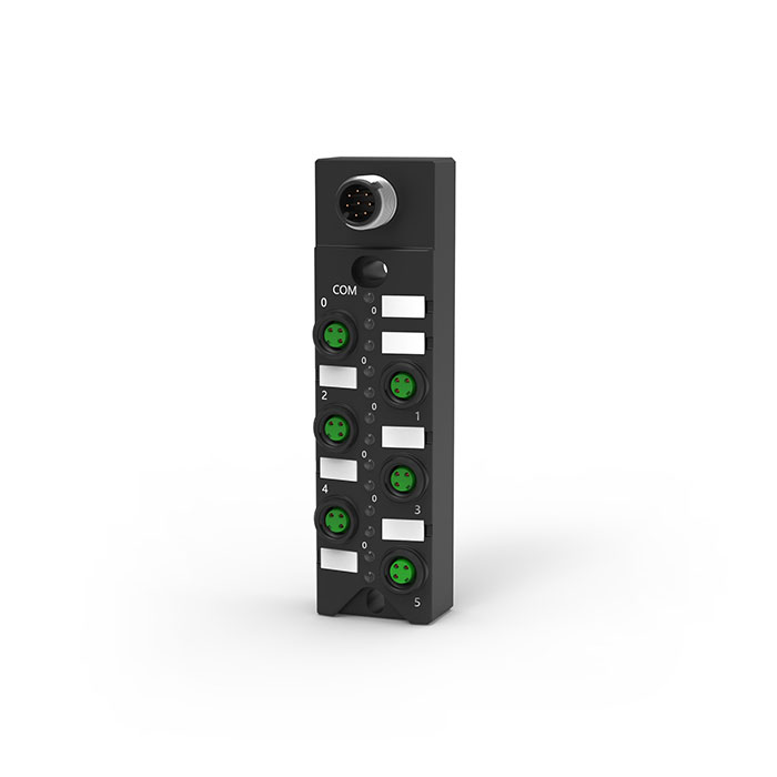 M8分线盒、单通道、NPN、6端口分体式、带LED、M12集成接口基座、23N6S1
