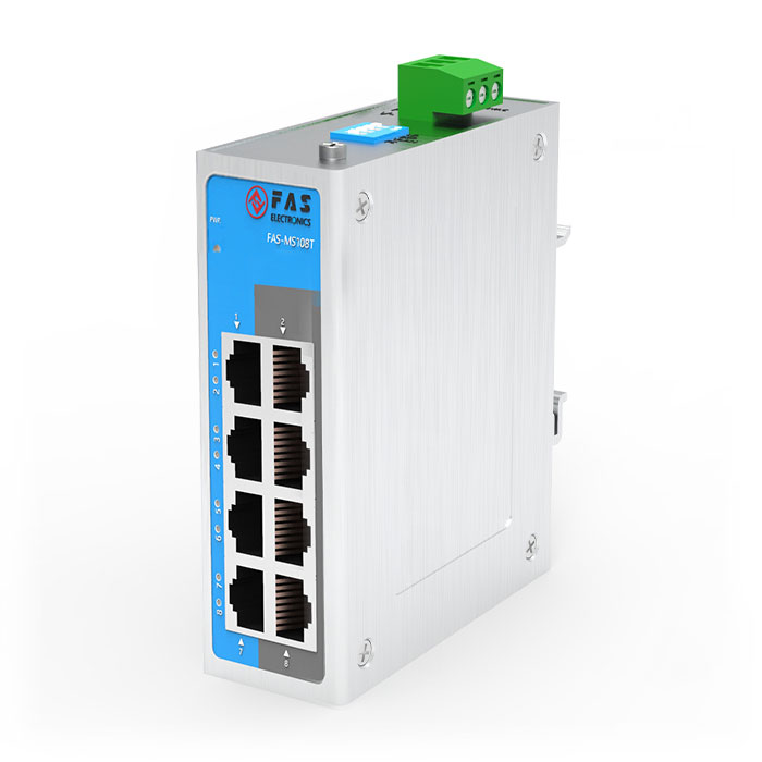 Industrial switch with 8 ports