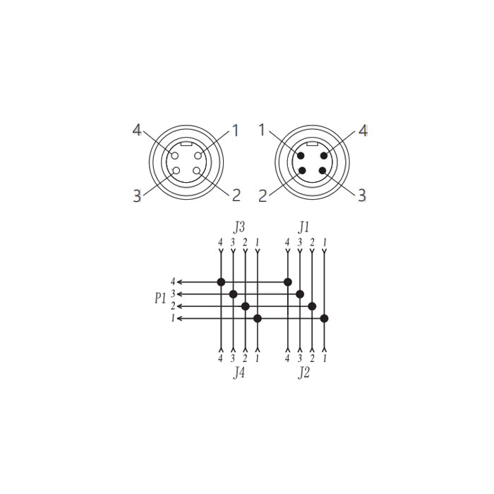 7/8”接口、4Pin、4端口、电源分线盒、270441