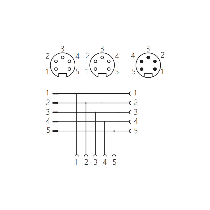 7/8" 5Pin、母头 转 7/8"公头+7/8"母头、T型三通、0PI555