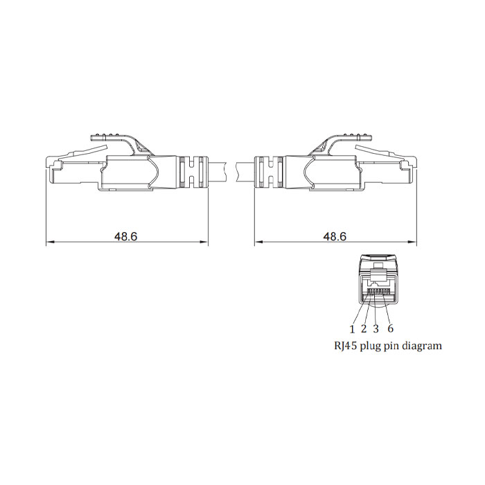 RJ45/RJ45、Dual end molding  PUR flexible cable、With shielding、Yellow sheath、0C4182-XXX