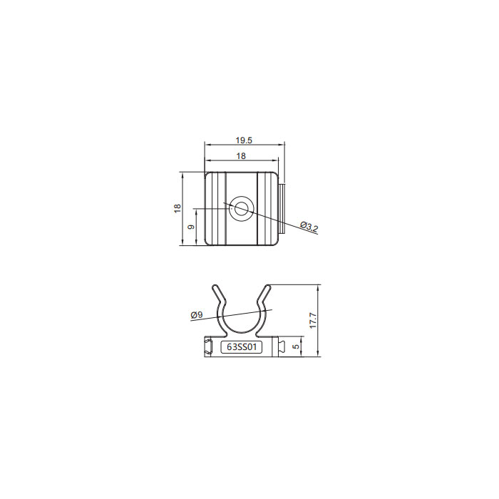 IO-Link 附件、适用于M8 预铸线 M4 螺丝、63SS01