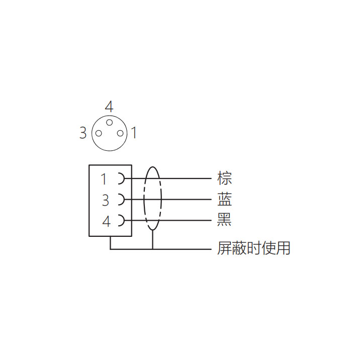 M8 3Pin、母头直型、单端预铸电缆、防焊渣PUR材质、橙色护套、63T001-XXX
