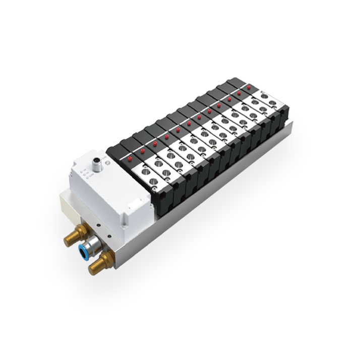 测试  IO-Link通信阀岛、12个阀位、用于4V3系列阀规格G3/8、FV-A43-M5212-S12-IOL