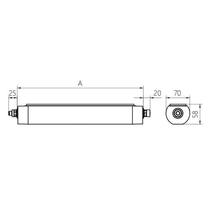 功率42W、尺寸A=1070 mm x 70 mm、MQAL-84-SDN、A70161