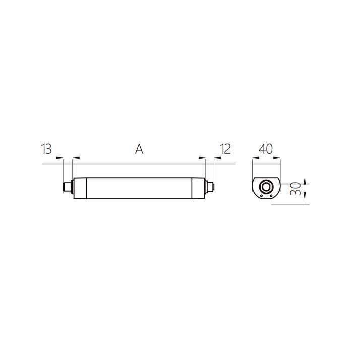 功率21.5W、尺寸A= 715 mm x 40 mm、MLAL-57-SDN、A40121