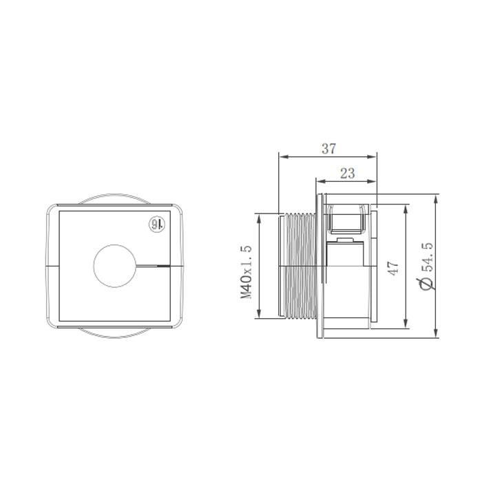 KBL电缆引入系统、螺纹规格M40x1.5、螺纹长14mm、KBL-QVT40/1、047401