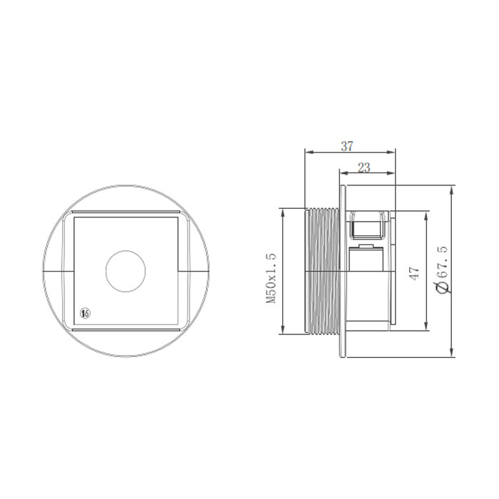 KBL电缆引入系统、螺纹规格M50x1.5、螺纹长14mm、KBL-QVT50/1、 047501