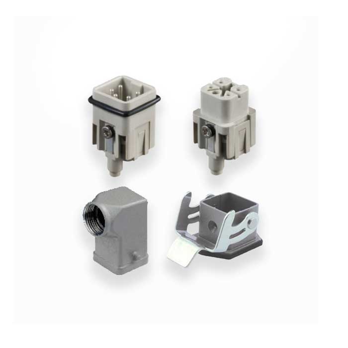HA series 4 circuits 400V,10A、Shrapnel crimping、Open hole side exit、09104001120