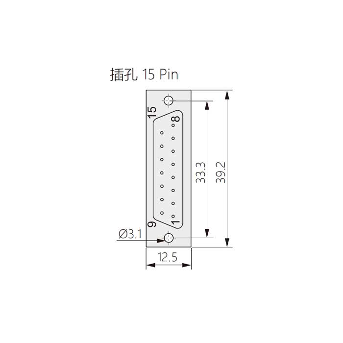 D-SUB 15 Pin 连接器、母头、压接式、屏蔽、45°出线、FMK2-215-FC、912015