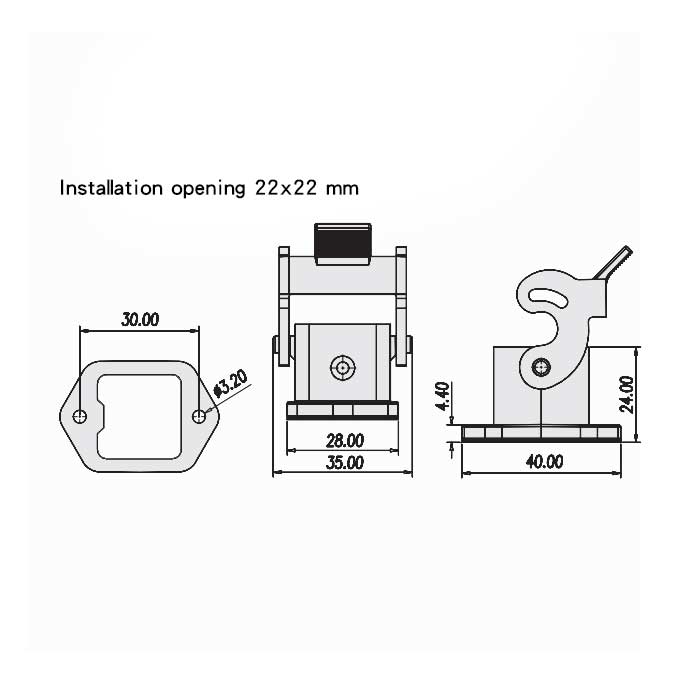 Lower shell 、Open hole installation、H3A-AG、09200030320