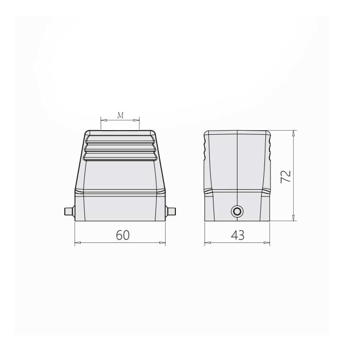Upper shell、Top cable entry、High structure、H6B-TGH-M25、19300060445