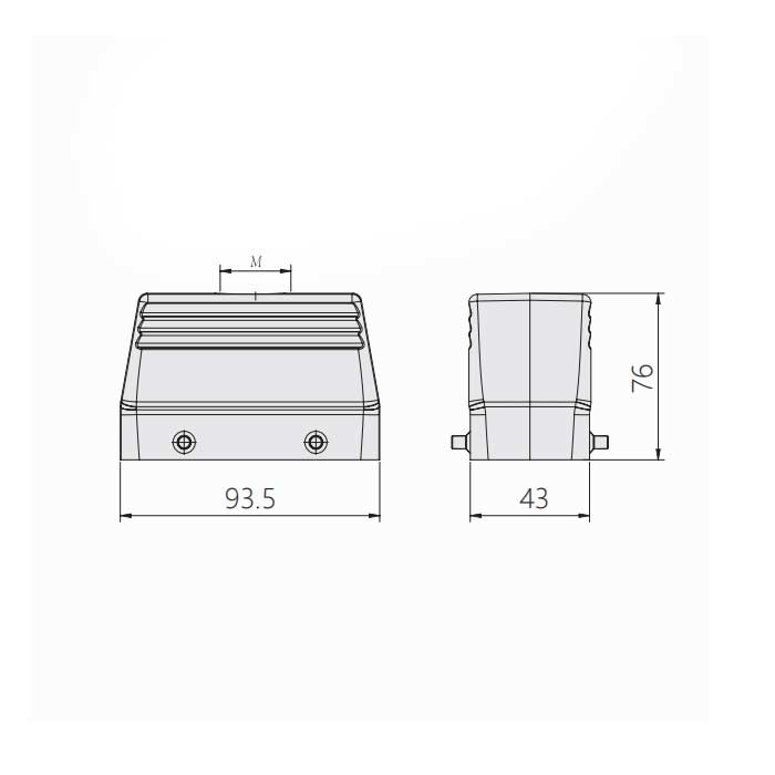 Upper shel、Top cable entry、High structure、H16B-TGH-M25、19300160426