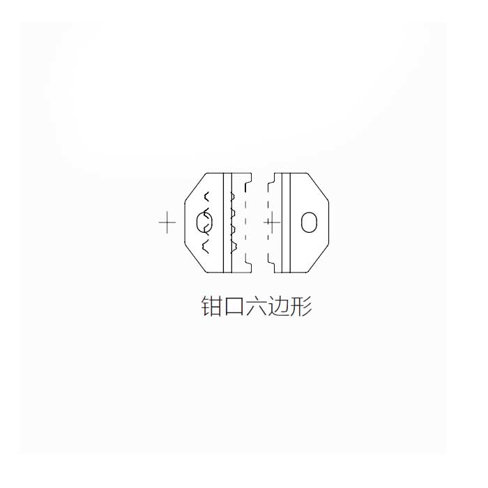 压线钳（钳口六边形）、用于 40A 冷压接插件、 09000001002
