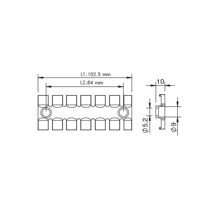 FAS-ZL线缆整理板(塑料)、7锯齿、FAS-ZL103-S、900335