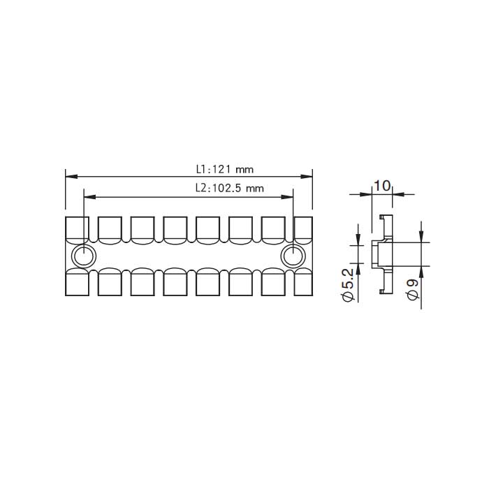 FAS-ZL线缆整理板(塑料)、8锯齿、FAS-ZL121-S、900336