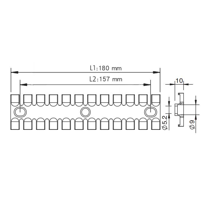 FAS-ZL线缆整理板(塑料)、12锯齿、FAS-ZL180-S、900338