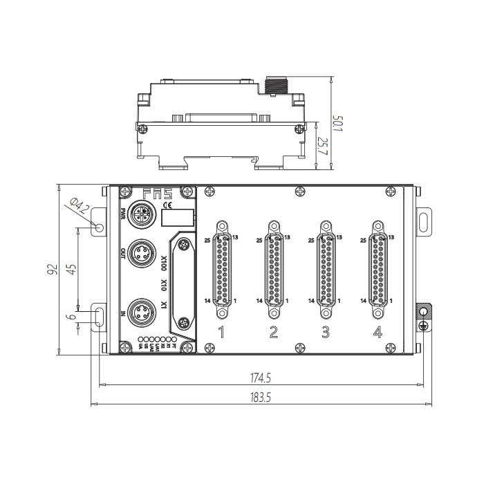 CC-Link协议、IP20、64DI/DO 自适应、PNP、D-Sub接口、远程模块、009D93