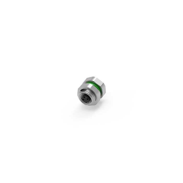 M8 3Pin、母头直型、法兰插座、板后安装、适用于现场焊接安装、63SA01