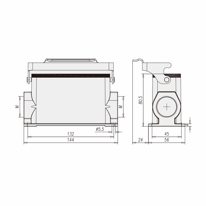 下壳 表面安装 高结构、H24B-SGRH-LB-2M32、19300240292