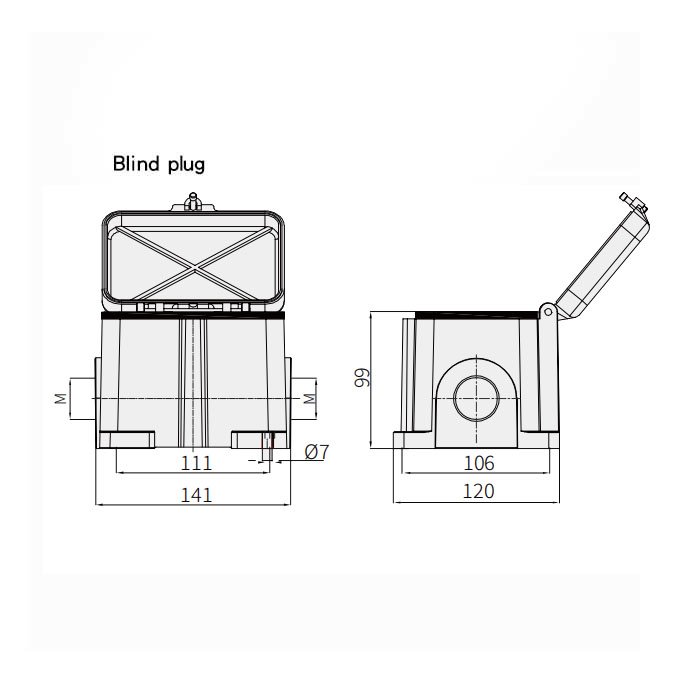下壳 表面安装带盖、H48B-SDR-2M40、19300482298