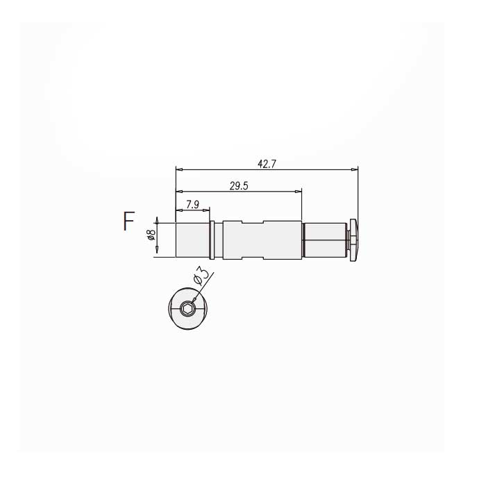 母气嘴、适用于软管内径Ø3.0mm、PENU-PA3-3.0F-S、09140006252S