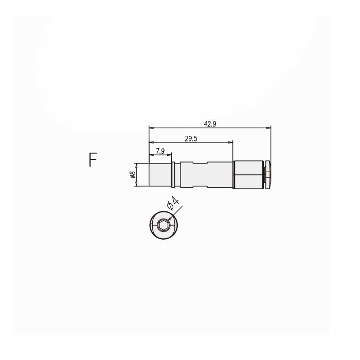 母气嘴、适用于软管内径Ø4.0mm、PENU-PA3-4.0F-S、09140006253S