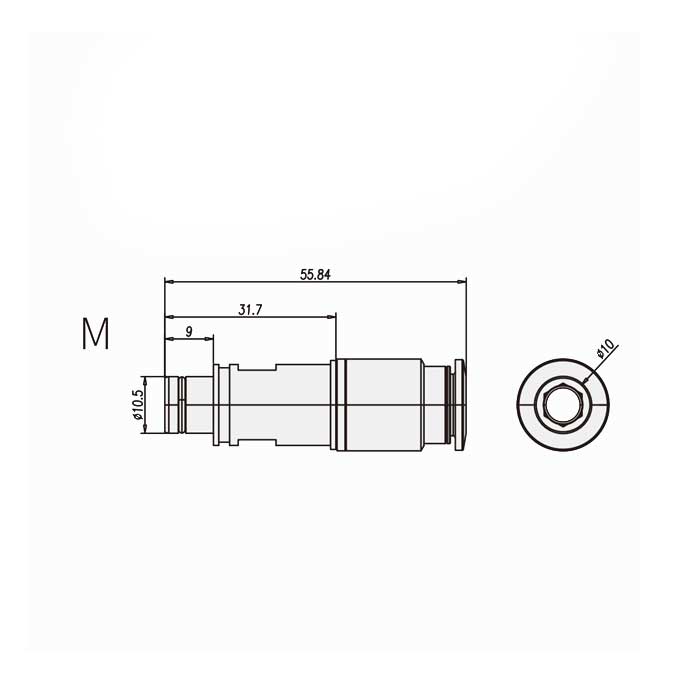 公气嘴、适用于软管内径Ø10.0mm、PENU-PA2-10.0M-S、09140006176S
