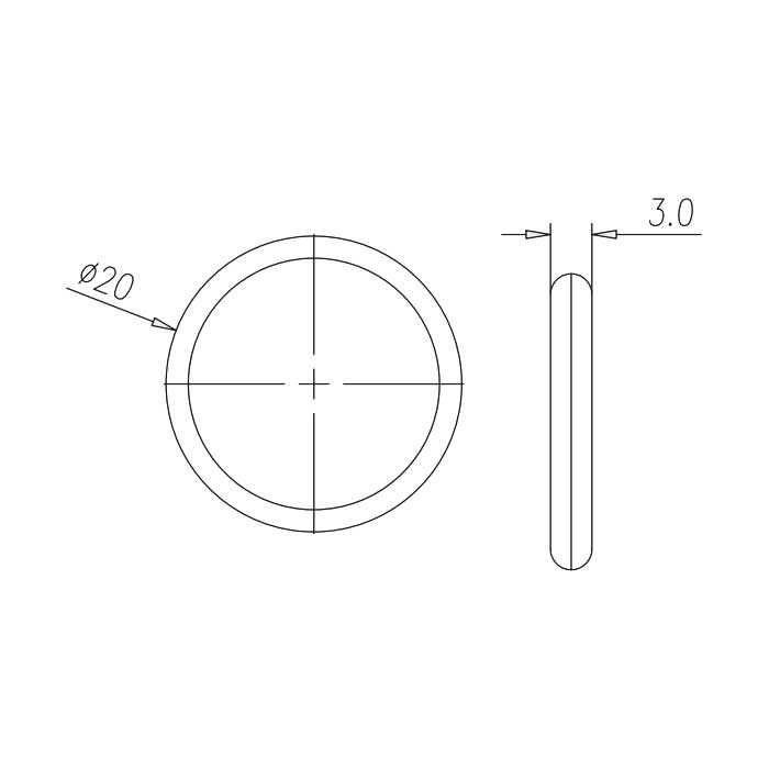RFID、可读写数据载体、Ø 20 x 2.8 mm、FIS044