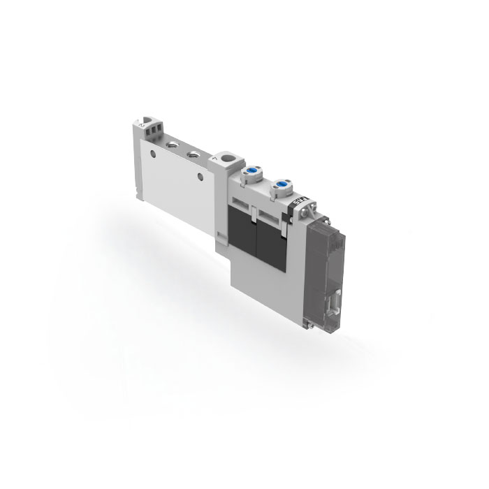In-line valve M5 (IP20-terminal type)、2x3/2-way valve、Internal pilot、Normally closed, pneumatic reset、FVG-L10-T32C-A-M5-A1、7100011103