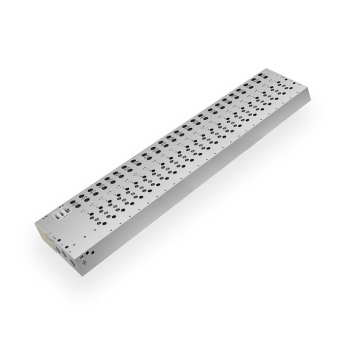 气路板、24个阀位、用于板式阀，规格G1/8、FAS-L1-14WB-G14-24-GR、1583510