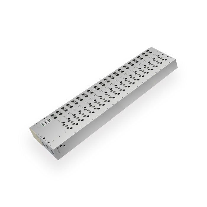 气路板、20个阀位、用于板式阀，规格M5、FAS-L1-10WB-G18-20-GR、1583443