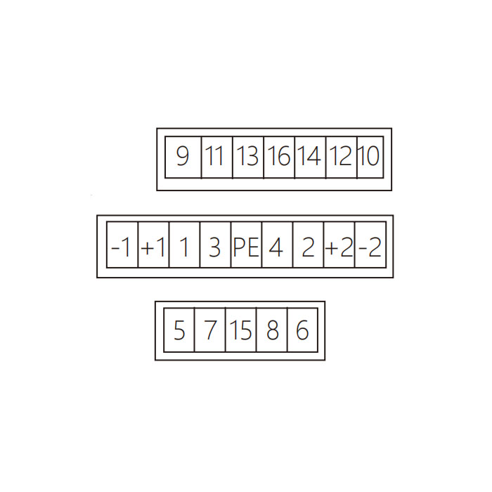 M12分线盒、双通道、Without LED、8端口分体式、PCB端子、24W80N