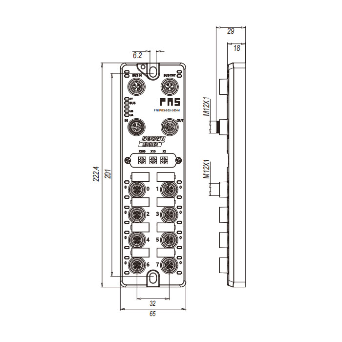支持 PROFINET 主站、8端口、IO-Link主站、Class A、001B11