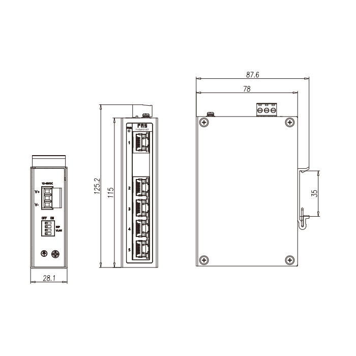 非网管型以太网交换机、5口、FAS-MS105T、00S105
