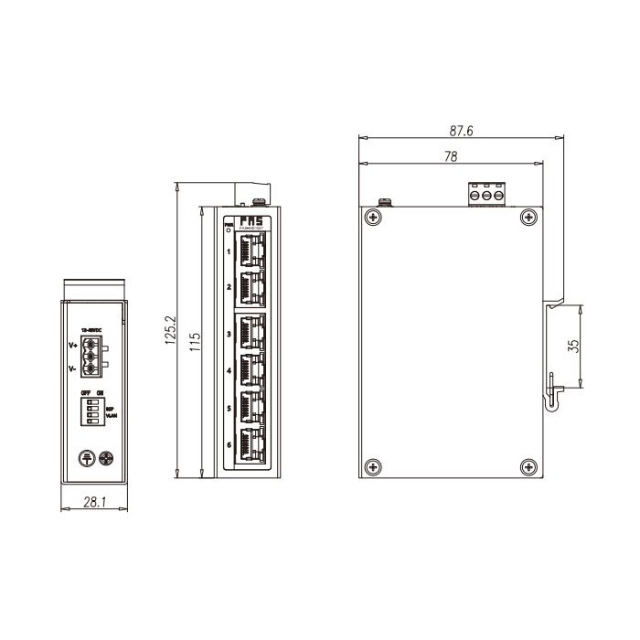 非网管型以太网交换机、6口、FAS-MS106T、00S106